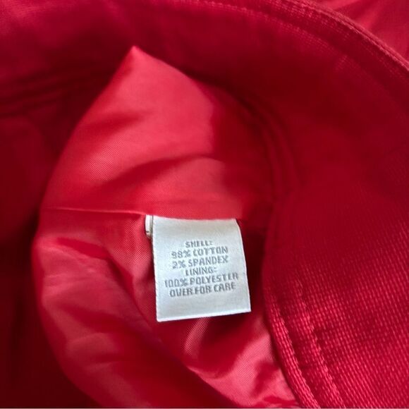 Red Jean jacket women’s medium petite blazer coat Relativity‎ Moto - Picture 7 of 9